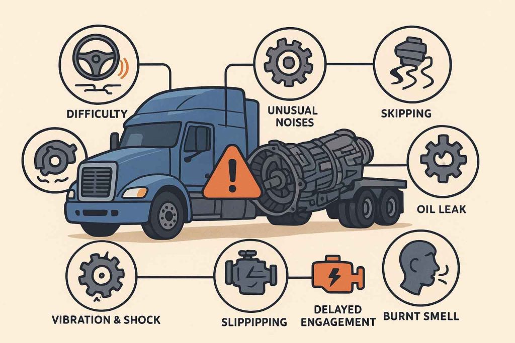 علائم خرابی گیربکس کامیون