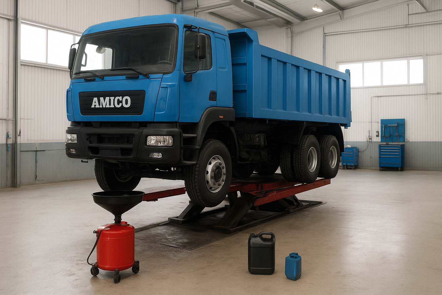 تعویض روغن کامیون های آمیکو